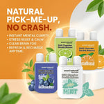 aromi naturals duo chamber nasal inhalers in blueberry, mint, lime, and orange flavors with natural energy boost claims