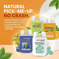 aromi naturals duo chamber nasal inhalers in blueberry, mint, lime, and orange flavors with natural energy boost claims